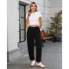 imageGRAPENT Barrel Jeans for Women High Waisted Trendy Wide Leg Baggy Ankle Length Stretchy Denim Trouser Jeans with PocketsTrue Black