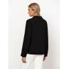 imageGRAPENT Linen Shirts for Women Trendy Button Down Long Sleeve Shirts Dressy Causal Summer Loose Fit Tops with PocketsBlack