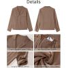 imageGRAPENT Linen Shirts for Women Trendy Button Down Long Sleeve Shirts Dressy Causal Summer Loose Fit Tops with PocketsCoco Mocha