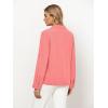 imageGRAPENT Linen Shirts for Women Trendy Button Down Long Sleeve Shirts Dressy Causal Summer Loose Fit Tops with PocketsCoral Red
