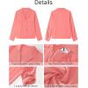 imageGRAPENT Linen Shirts for Women Trendy Button Down Long Sleeve Shirts Dressy Causal Summer Loose Fit Tops with PocketsCoral Red