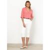 imageGRAPENT Linen Shirts for Women Trendy Button Down Long Sleeve Shirts Dressy Causal Summer Loose Fit Tops with PocketsCoral Red