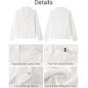 imageGRAPENT Linen Shirts for Women Trendy Button Down Long Sleeve Shirts Dressy Causal Summer Loose Fit Tops with PocketsCream White