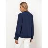 imageGRAPENT Linen Shirts for Women Trendy Button Down Long Sleeve Shirts Dressy Causal Summer Loose Fit Tops with PocketsDark Blue