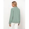 imageGRAPENT Linen Shirts for Women Trendy Button Down Long Sleeve Shirts Dressy Causal Summer Loose Fit Tops with PocketsGranite Green