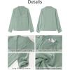 imageGRAPENT Linen Shirts for Women Trendy Button Down Long Sleeve Shirts Dressy Causal Summer Loose Fit Tops with PocketsGranite Green