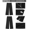 imageGRAPENT Wide Leg Jeans Woman Trendy Cropped High Waisted Front Seam Casual Stretchy Denim Trouser Jeans with PocketsTrue Black