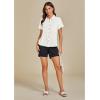 imageGRAPENT Linen Shirts for Women Trendy Button Down Shirts Short Sleeve Casual Collared Blouses Summer Tops with PocketWhite