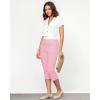 imageGRAPENT Capris Jeans for Women High Waisted Trendy Pull On Elastic Waist Split Hem Skinny Stretchy Denim Capri PantsPink
