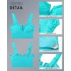 imageGRAPENT Bikini Tops for Women Cropped Tankini Tops Beach V Bar Padded Ruched Adjustable Strap Swimsuit Swim Top OnlyAqua Blue
