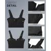 imageGRAPENT Bikini Tops for Women Cropped Tankini Tops Beach V Bar Padded Ruched Adjustable Strap Swimsuit Swim Top OnlyBlack
