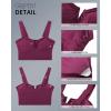 imageGRAPENT Bikini Tops for Women Cropped Tankini Tops Beach V Bar Padded Ruched Adjustable Strap Swimsuit Swim Top OnlyPlum
