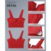 imageGRAPENT Bikini Tops for Women Cropped Tankini Tops Beach V Bar Padded Ruched Adjustable Strap Swimsuit Swim Top OnlyRed