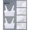 imageGRAPENT Bikini Tops for Women Cropped Tankini Tops Beach V Bar Padded Ruched Adjustable Strap Swimsuit Swim Top OnlyWhite
