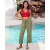 imageGRAPENT Bikini Tops for Women Scalloped Bathing Suit Beach Padded Adjustable Cropped Tankini Swimwear Swim Top OnlyRed