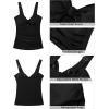 imageGRAPENT Tankini Tops for Women Twist Knot Ruched Swimsuits Beach Padded Adjustable Straps Modest Swimwear Swim Tops OnlyBlack