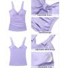imageGRAPENT Tankini Tops for Women Twist Knot Ruched Swimsuits Beach Padded Adjustable Straps Modest Swimwear Swim Tops OnlyLavender