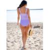 imageGRAPENT Tankini Tops for Women Twist Knot Ruched Swimsuits Beach Padded Adjustable Straps Modest Swimwear Swim Tops OnlyLavender