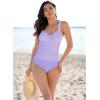 imageGRAPENT Tankini Tops for Women Twist Knot Ruched Swimsuits Beach Padded Adjustable Straps Modest Swimwear Swim Tops OnlyLavender