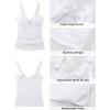 imageGRAPENT Tankini Tops for Women Twist Knot Ruched Swimsuits Beach Padded Adjustable Straps Modest Swimwear Swim Tops OnlyWhite