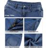 imageGRAPENT Wide Leg Jeans for Women Trendy Cropped High Waisted Front Yoke Casual Stretchy Denim Trousers Ankle Pants JeansClassic Blue