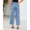 imageGRAPENT Wide Leg Jeans for Women Trendy Cropped High Waisted Front Yoke Casual Stretchy Denim Trousers Ankle Pants JeansCody Blue