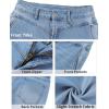 imageGRAPENT Wide Leg Jeans for Women Trendy Cropped High Waisted Front Yoke Casual Stretchy Denim Trousers Ankle Pants JeansCody Blue