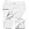 imageGRAPENT Wide Leg Jeans for Women Trendy Cropped High Waisted Front Yoke Casual Stretchy Denim Trousers Ankle Pants JeansCream White