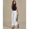 imageGRAPENT Wide Leg Jeans for Women Trendy Cropped High Waisted Front Yoke Casual Stretchy Denim Trousers Ankle Pants JeansCream White
