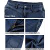 imageGRAPENT Wide Leg Jeans for Women Trendy Cropped High Waisted Front Yoke Casual Stretchy Denim Trousers Ankle Pants JeansDarkness Blue