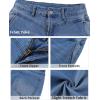 imageGRAPENT Wide Leg Jeans for Women Trendy Cropped High Waisted Front Yoke Casual Stretchy Denim Trousers Ankle Pants JeansMedium Blue