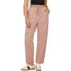 imageGRAPENT Wide Leg Pants Woman Cargo High Waisted Cotton Pull On Elastic Waist Drawstring Baggy Cinch Hem Joggers PantsMisty Rose