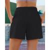 imageGRAPENT Sweat Shorts for Women High Waisted Pull On Elastic Waist Athletic Gym Casual Summer Comfy Lounge Cotton ShortsBlack