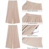 imageGRAPENT Wide Leg Pants Woman High Waisted Flowy Pull On Pleated Dressy Casual Ankle Cropped Palazzo Pants Baggy Culottes