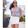 imageGRAPENT Womens Swim Skirt High Waisted Bikini Tankini Bathing Suits Boyshort Bottoms Ruffle Swimsuit Skirts with PocketWhite