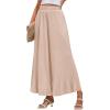 imageGRAPENT Wide Leg Pants Woman High Waisted Flowy Pull On Pleated Dressy Casual Ankle Cropped Palazzo Pants Baggy Culottes