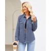 imageGRAPENT Denim Button Down Shirts for Women Long Sleeve Western Top Casual Cotton Relaxed Fit Jean Shirt Jacket ShacketOffshore Blue
