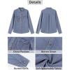 imageGRAPENT Denim Button Down Shirts for Women Long Sleeve Western Top Casual Cotton Relaxed Fit Jean Shirt Jacket ShacketOffshore Blue
