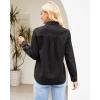 imageGRAPENT Denim Button Down Shirts for Women Long Sleeve Western Top Casual Cotton Relaxed Fit Jean Shirt Jacket ShacketWashed Black