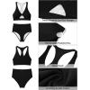 imageGRAPENT Bikini Sets for Women High Waisted Bathing Suits Cut Out 2 Pieces Swimsuits Beach Outfit Twist Swimming WearBlack