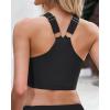 imageGRAPENT Bikini Tops for Women Cropped Tankini Tops Beach Padded Modest Adjustable Sporty Swimsuit Tank Swimwear Top OnlyBlack