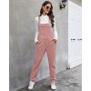 imageGRAPENT Overalls for Women Loose Fit Jean Denim Bib Jumpsuit Stretch Overall PantsTawny Orange