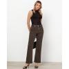 imageGRAPENT Womens Flare Jeans High Waisted Wide Leg Baggy Jean for Women Stretch Denim PantsLeopard