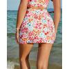 imageGRAPENT Womens High Waist Tulip Hem Shirring Swim Skirt Swimsuit Bikini BottomBlossom