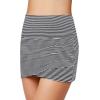 imageGRAPENT Womens High Waist Tulip Hem Shirring Swim Skirt Swimsuit Bikini BottomStriped Print