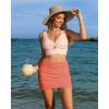 imageGRAPENT Womens High Waisted Bikini Bottoms Ruched Swimsuit Tulip Hem Swim SkirtC Ruched Camellia