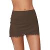 E Mid Waist Chocolate Brown