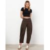 imageGRAPENT Barrel Jeans for Women Trendy High Waisted Wide Leg Baggy Cropped Relax Fit Stretch Denim Trouser Ankle PantsLeopard