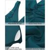 imageGRAPENT Bikini Tops for Women Cropped Tankini Tops Beach Padded Knot Twist Cut Out Adjustable Tank Swimwear Top OnlyDark Lake Green