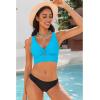 imageGRAPENT Bikini Tops for Women Cropped Tankini Tops Beach Padded Knot Twist Cut Out Adjustable Tank Swimwear Top OnlyHawaiian Ocean